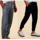 Pantalon jOGGING en coton bio 100 %, DE BELLE ÉPAISSEUR en NOIR ou en GRIS CLAIR